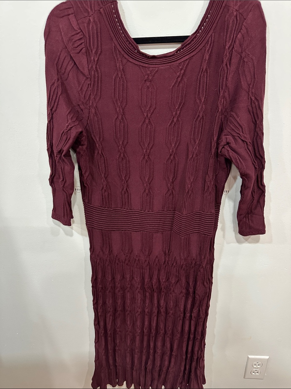 Lane Bryant Midi Dress in Burgundy - Picture 3 of 3